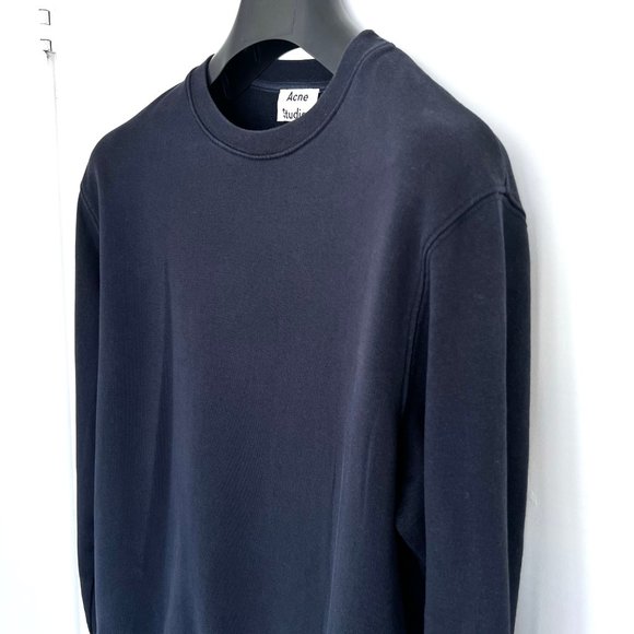 Acne Studios Mens Navy Casey Crewneck - Size Small - Picture 4 of 8